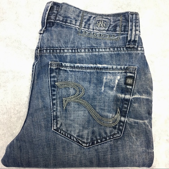 Rock&Republic Bolt Straight Leg Distressed JeanEUC - Picture 3 of 8